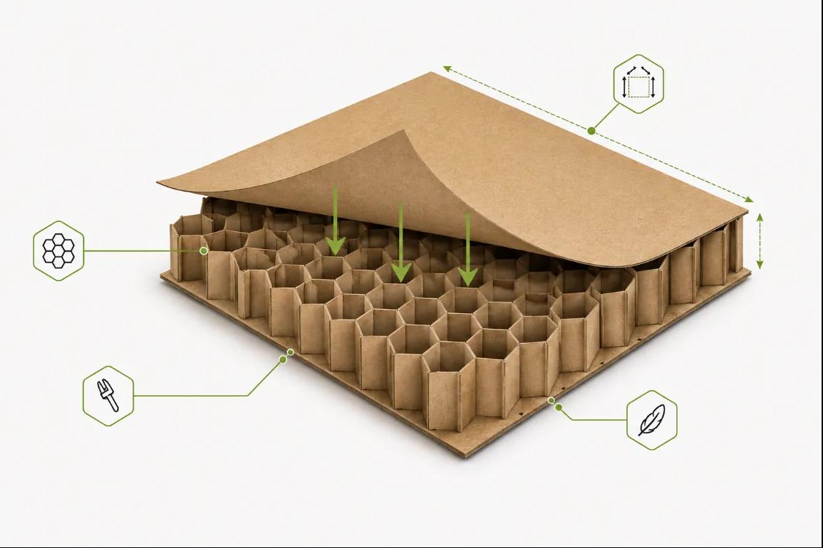 Estructura Hexagonal Cartón Panal Honeycomb